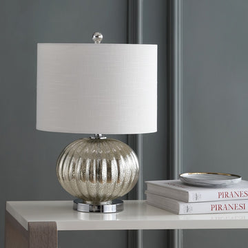Judith 21" Mercury Glass LED Table Lamp - JONATHAN Y